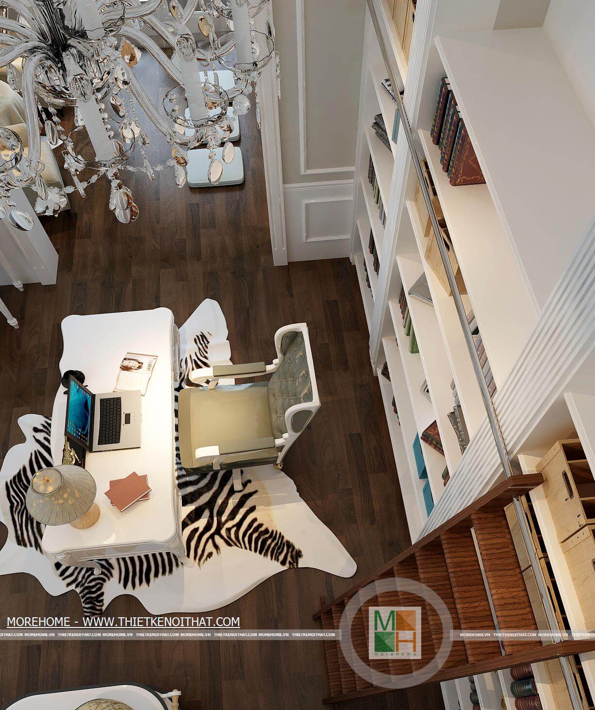 Thiết kế nội thất biệt thự Vinhomes Riverside tân cổ điển sang trọng- Khu biệt thự Hoa Lan HL0516